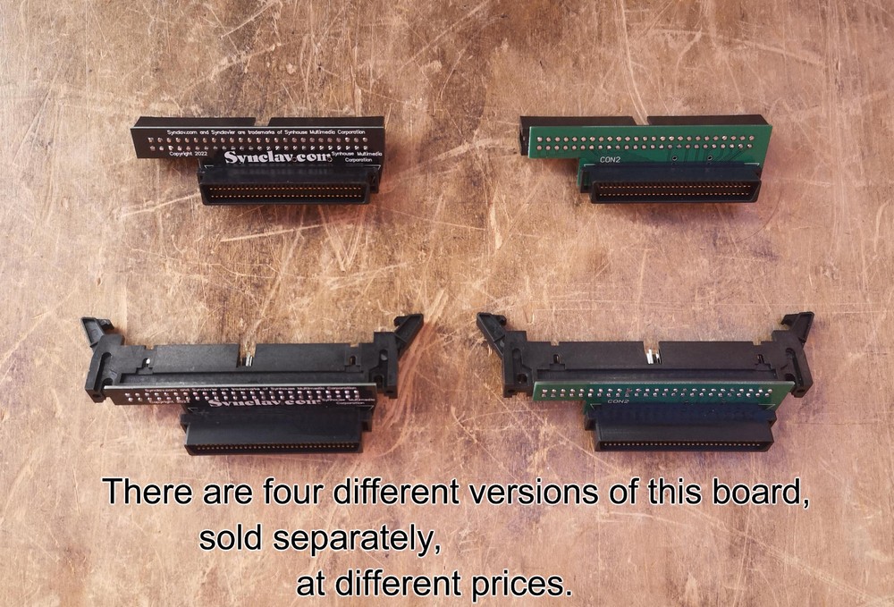 Synclavier 68-pin Mini-Centronics MD68M to 50-pin Ejector Header SCSI Adapter