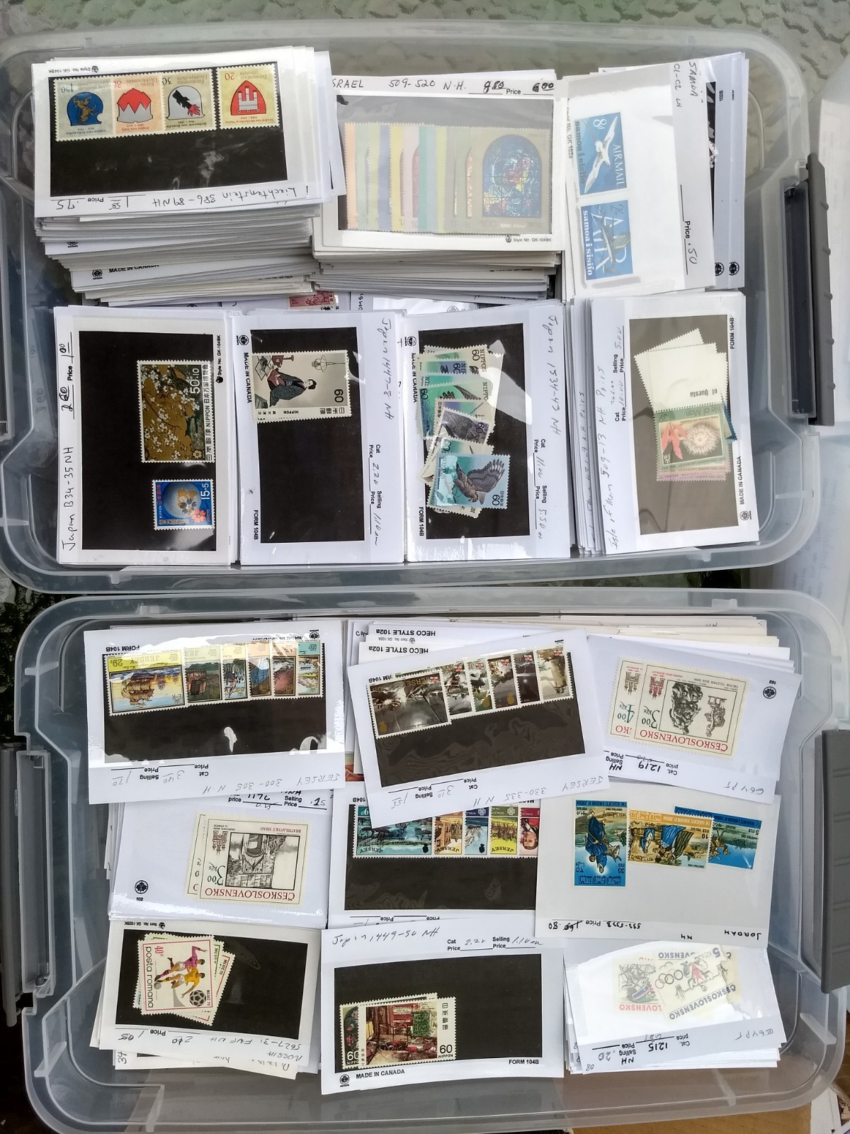 Worldwide Stamp Assortment Used & Mint - 500 Different 70 Countries in Full Sets