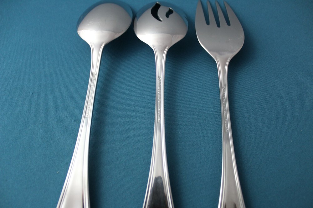Cuisinart MANSFIELD Serving (3pc Set) Tablespoon Pierced Fork 18/10 Stainless