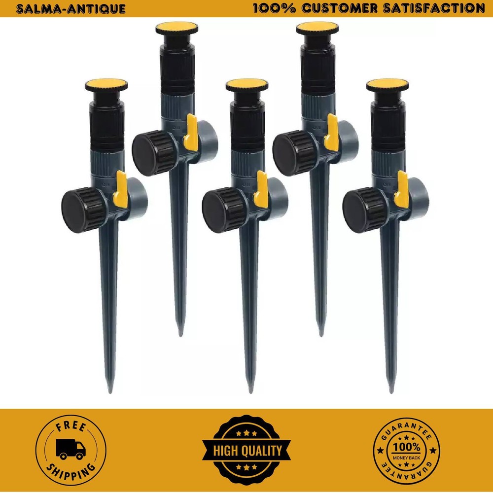 Multi Adjustable Spike Sprinkler (5-pack) | Ft Green Control Water Flow Melnor