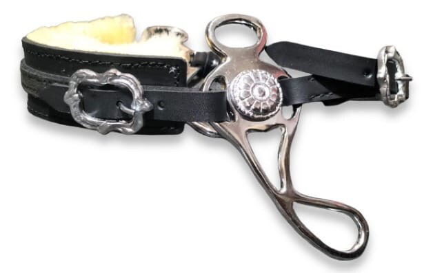 Hackamore Bitless Horse Bit English Western Adjustable Original Black Leather