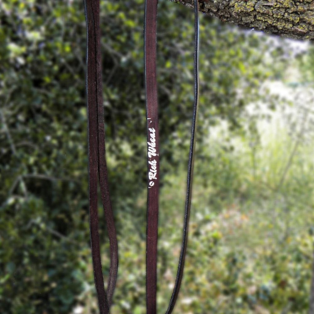 Rick Wheat Noavel Headstall Training Bitless Bosal Hackamore with Split Reins
