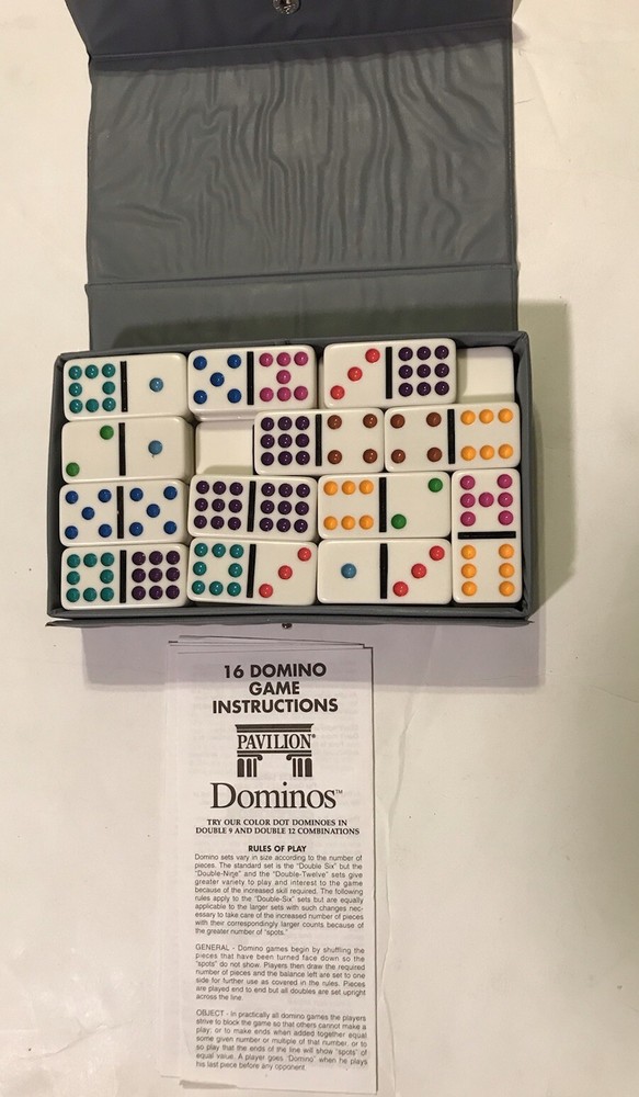 Pavilion Vintage 16 Domino Game With Case!!!