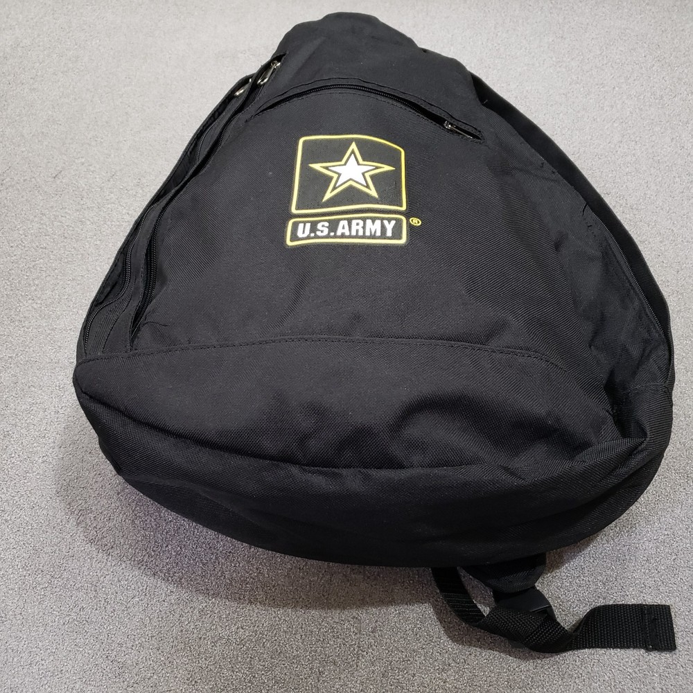 US Army Sling 1 Strap Black Backpack Bag Over Shoulder