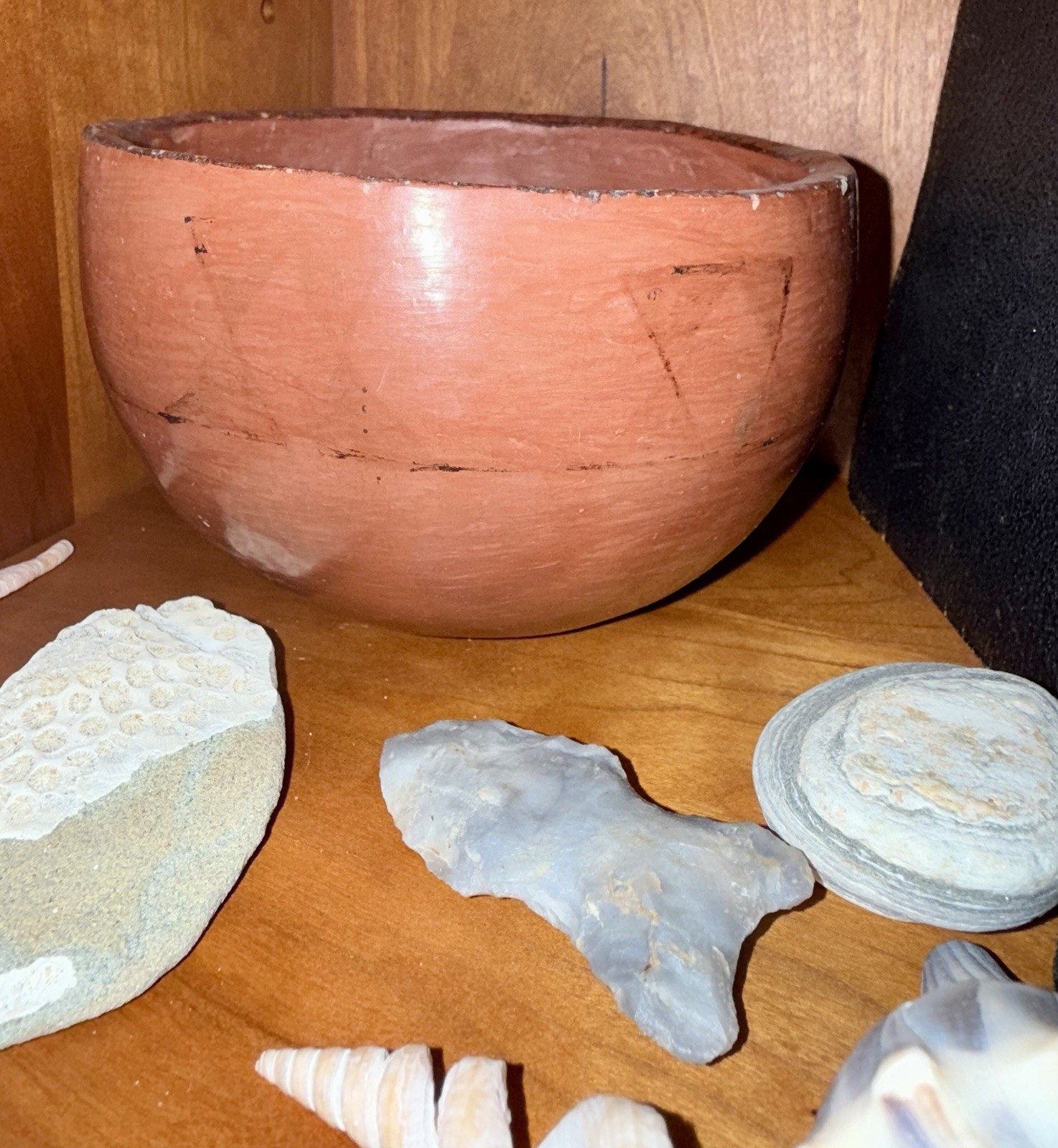 Ancient Pre Columbian Pottery Ceremonial Round Base Bowl Circa 800-1500AD