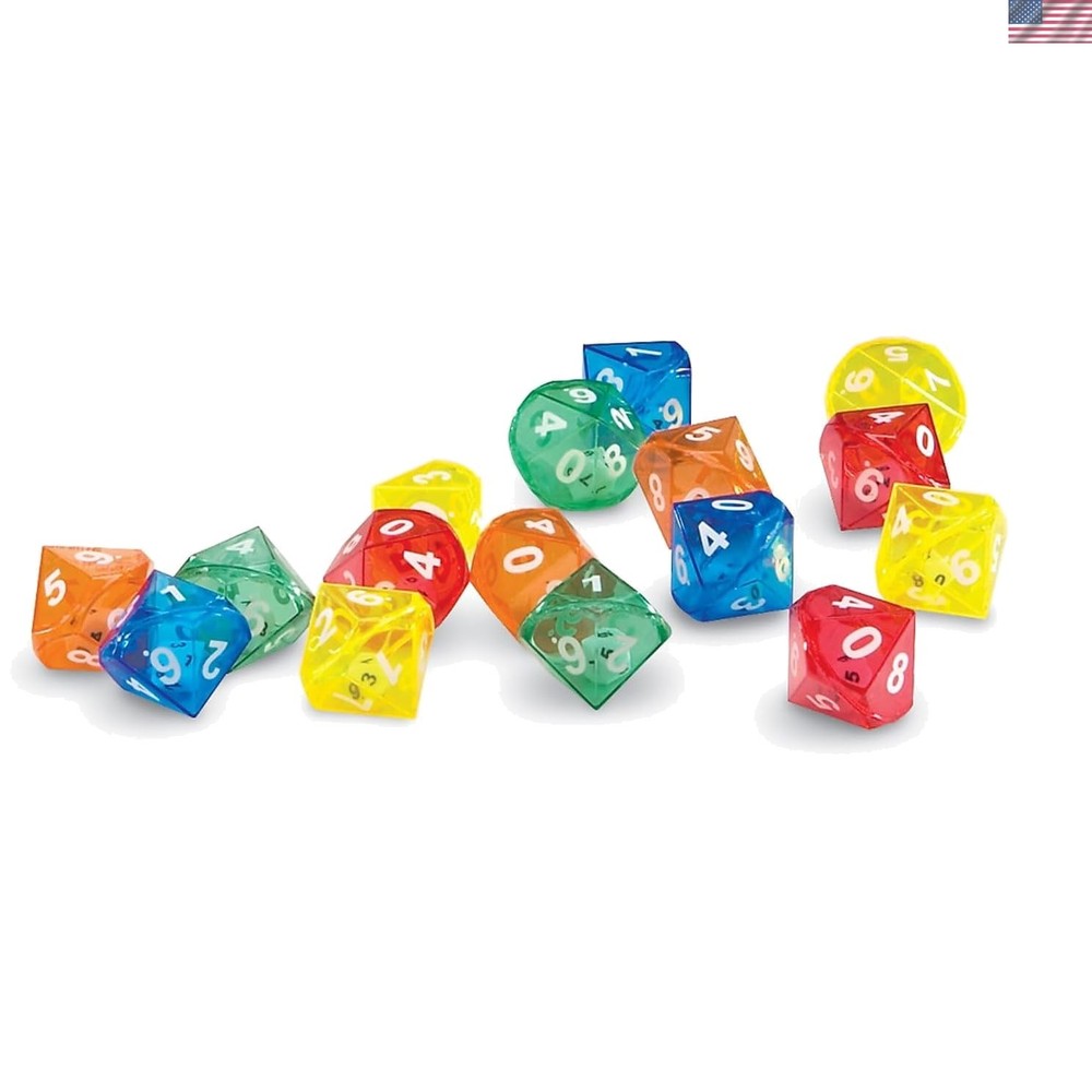 Comprehensive 72-Piece 10-Sided Dice Set for Creative Learning and Play