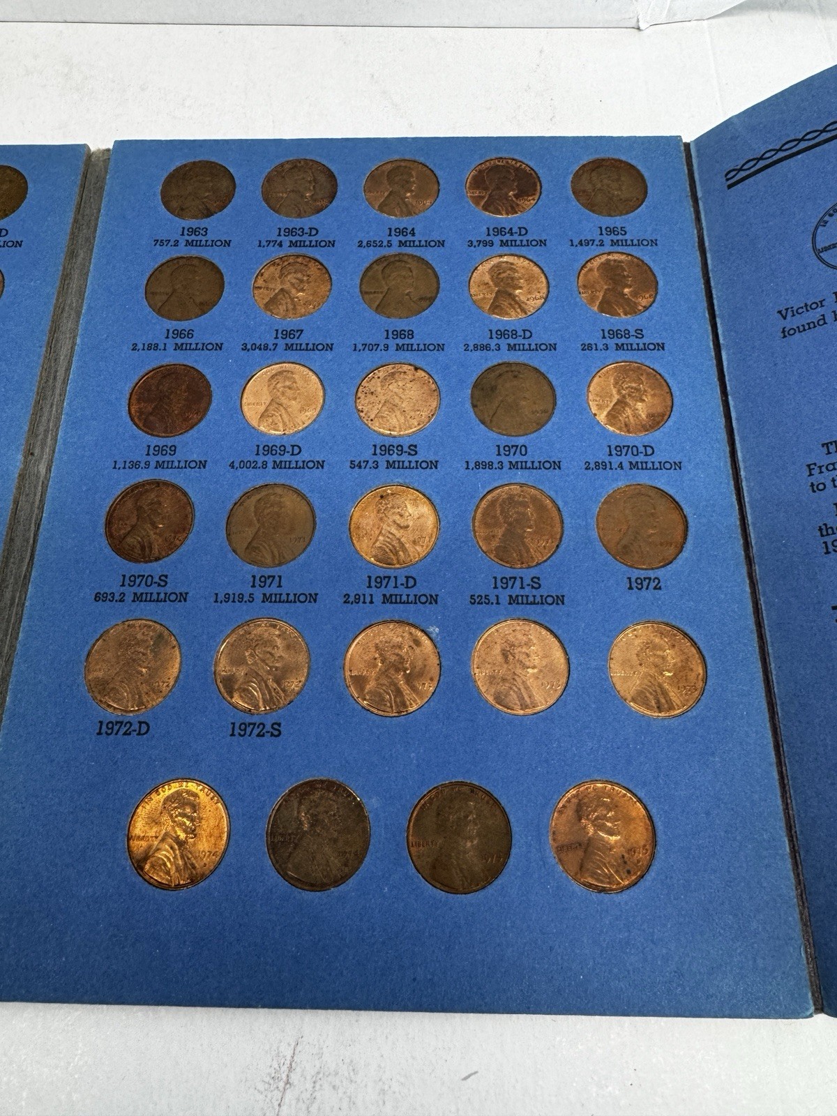 Lincoln Head Cent Collection Whitman No 2, 1941-1972 Complete