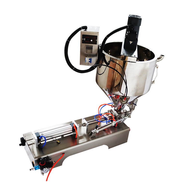 10-100ml Paste & Liquid Filling Machine with Heater & Mixer 110V Control Packer