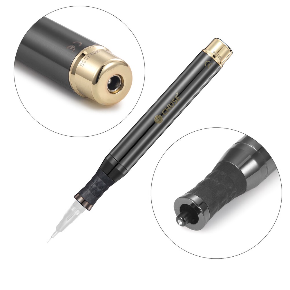 CHUSE P1 Wireless Tattoo Machine Permanent Makeup Rotary Pen Needle Tip Set SPMU