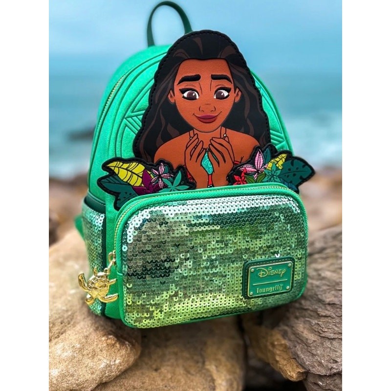 Moana Heart of Te Fiti Sequins Loungefly Mini Backpack EXCLUSIVE