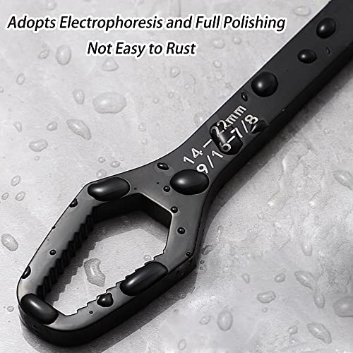 4-Piece Universal Adjustable Wrench Set, Double-Head Torx Spanner Tools 3mm-22mm