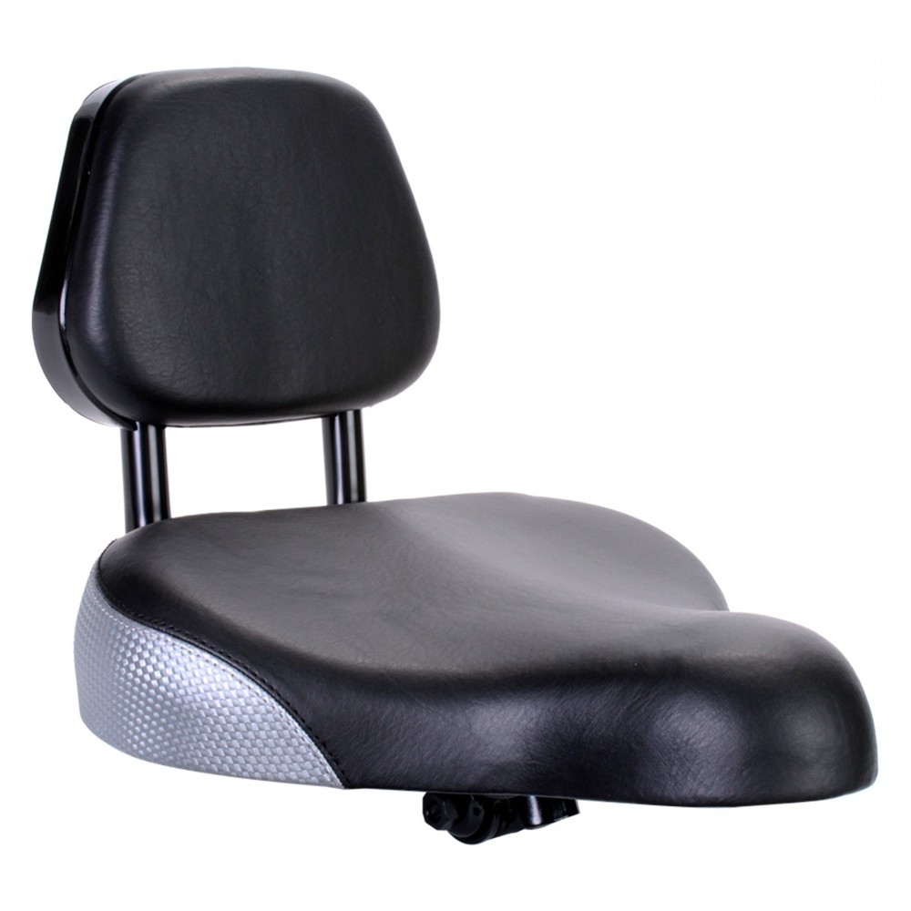 SUNLITE Backrest Bicycle Comfort Saddle Black Unisex