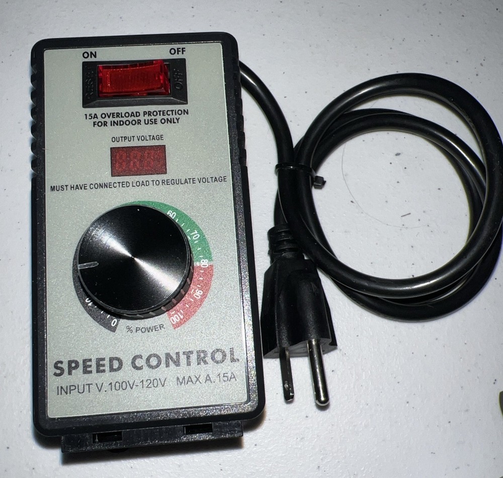 AC Motor Speed Controller 100V-120V 15A Variable Speed Regulator Router Drill