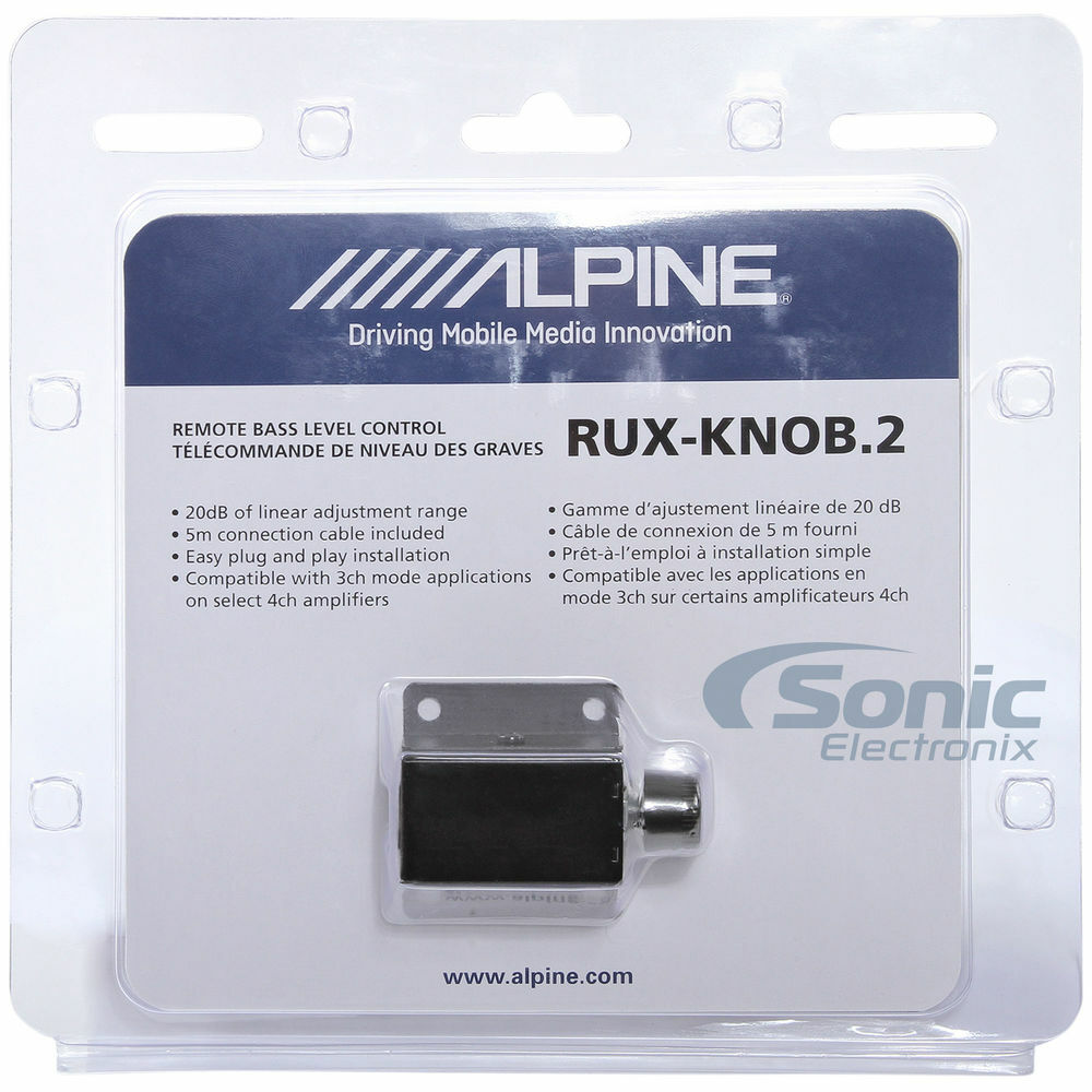 Alpine RUX-KNOB.2 Remote Bass Knob Level Control for Alpine Amplifiers