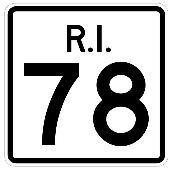 Rhode Island State Road 78 Sticker Decal