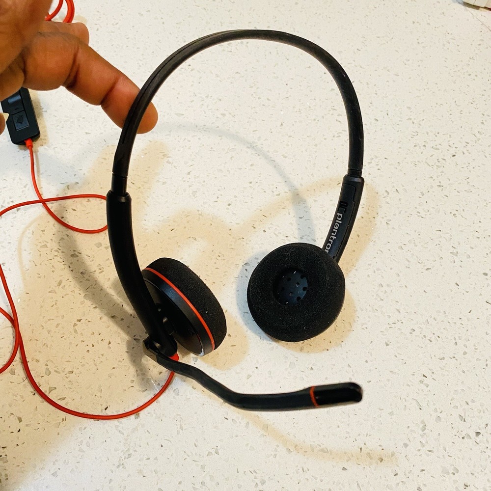 Plantronics Poly C3220 BlackWire USB Wired Headset PLT (H345) Tested
