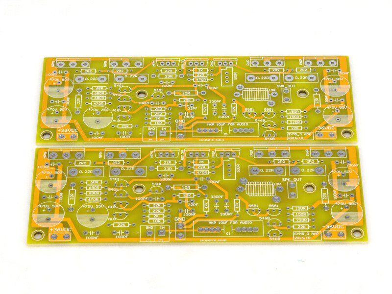 One Pair Classic Symasym 5-3 Discrete After-stage Power Amplifier Bare PCB Board