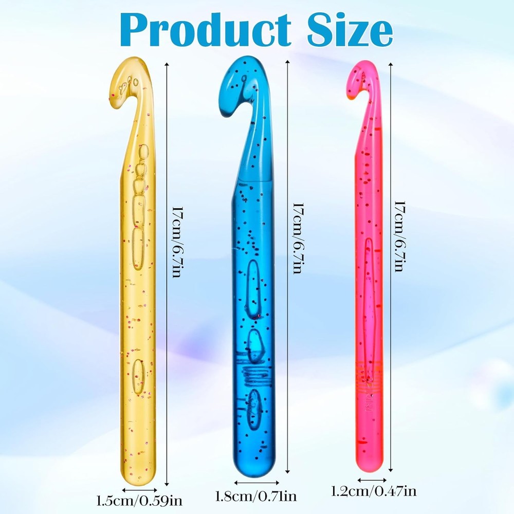 Large Ergonomic Crochet Hooks Set