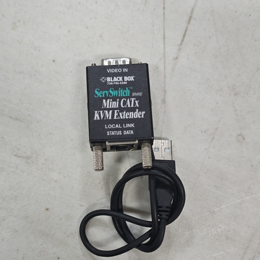 Black Box ACU7025A-L Mini CATx KVM Extender USB VGA Local Link Status Data