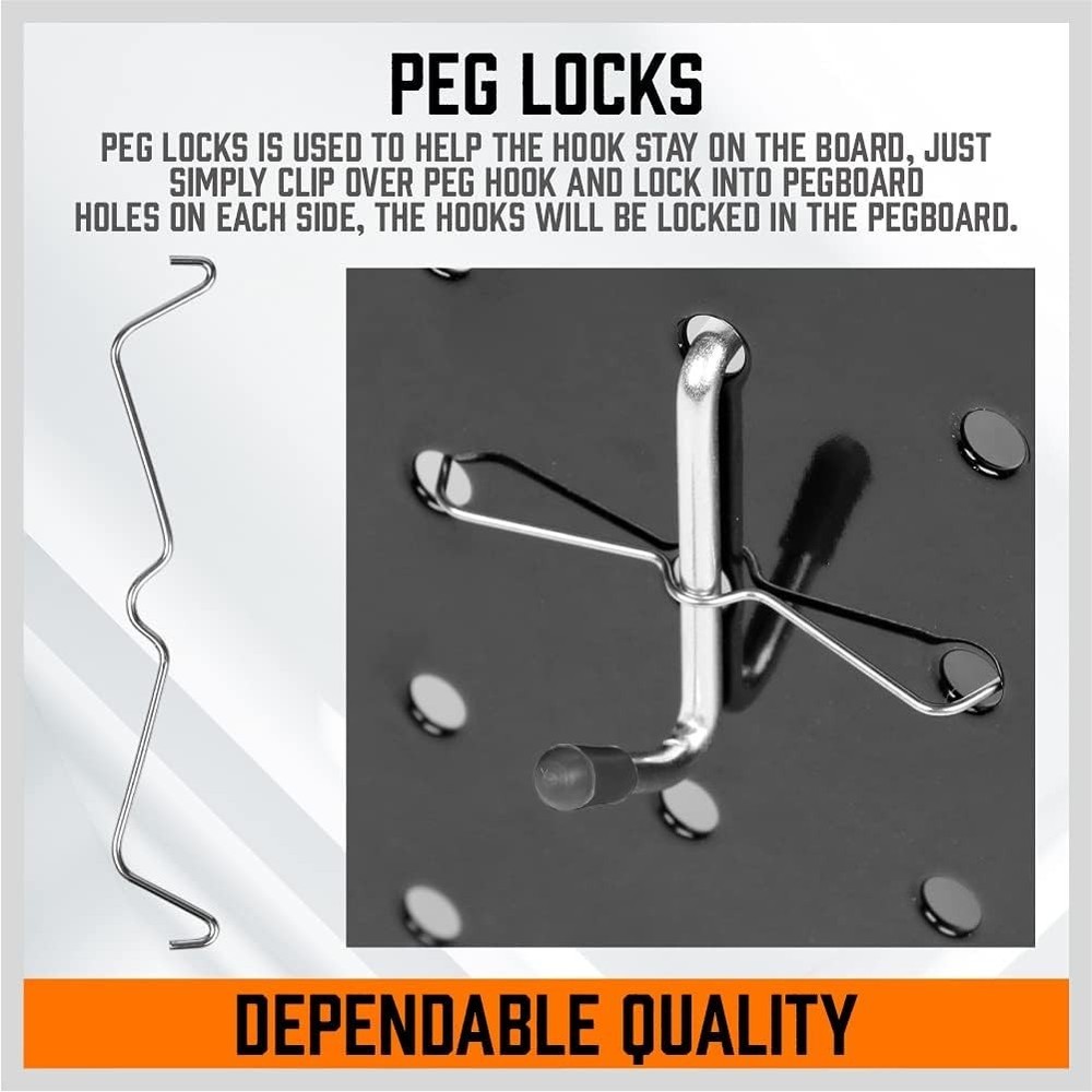 Heavy-Duty 150-Piece Pegboard Hook Set - Rust Resistant & Versatile Storage