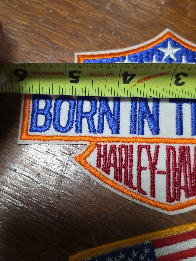Harley Davidson Patch & American Flag Patch