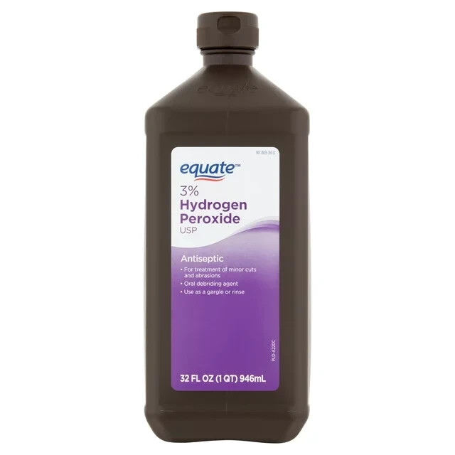 Equate 3% Hydrogen Peroxide Antiseptic Liquid, 6-Pack, 32 fl oz Each