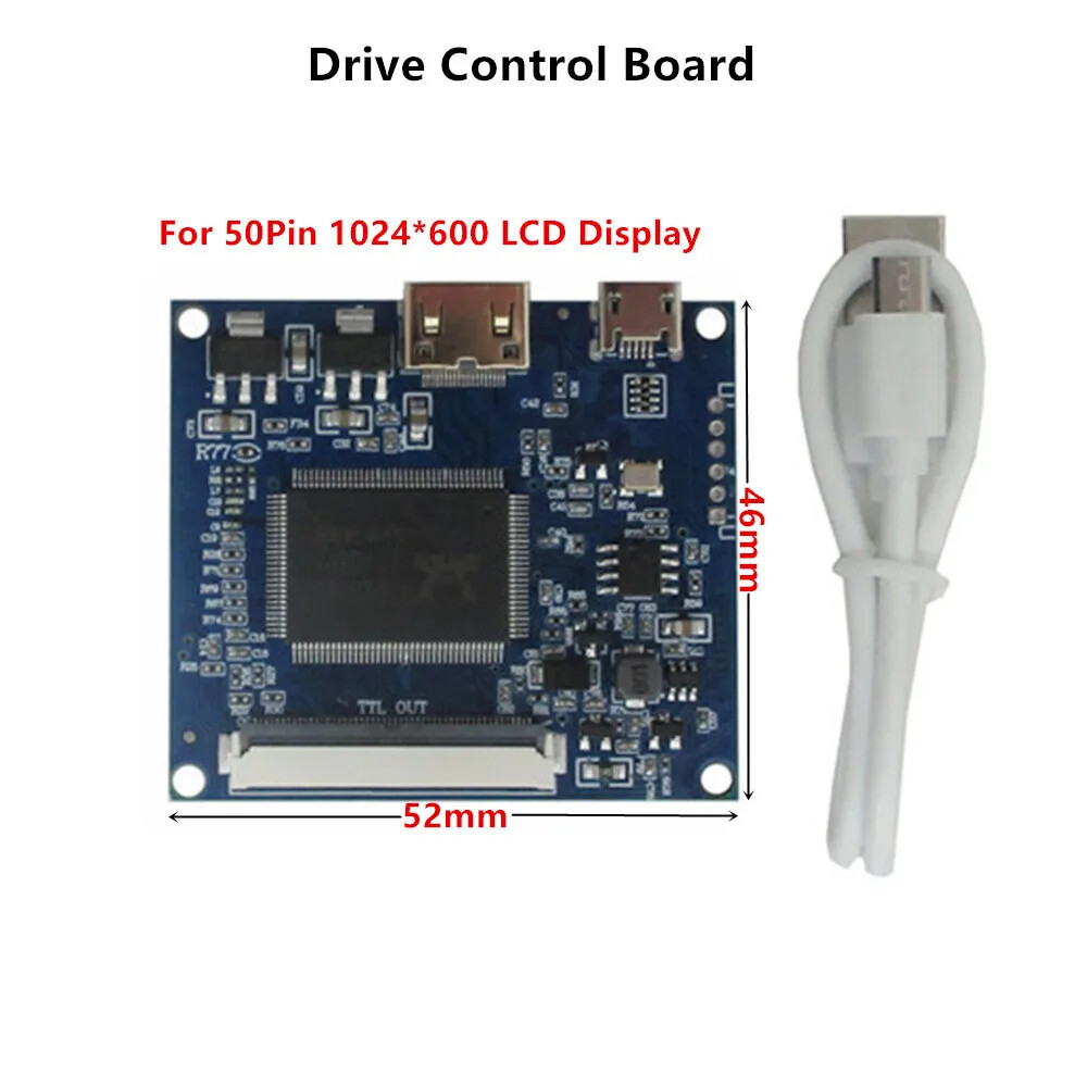 7 Inch LCD Screen + Driver Control Board HDMI-Compatible For Raspberry Pi PC
