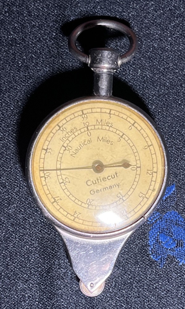 Cutiecut Germany Compass & Nautical Miles Measuring Device & Leather Case