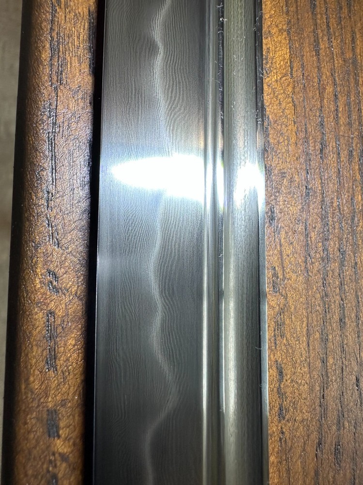 JKOO SWORD Custom made blade! Damascus folded double edge SHARP! DOUBLE HAMON!
