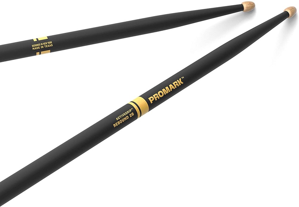 3 PACK Promark Rebound 2B ActiveGrip Acorn Tip Drumsticks