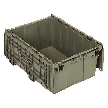 Quantum Storage Systems Qdc2115-9 Attached Lid Container, 9.5 Gal Volume Cap.,