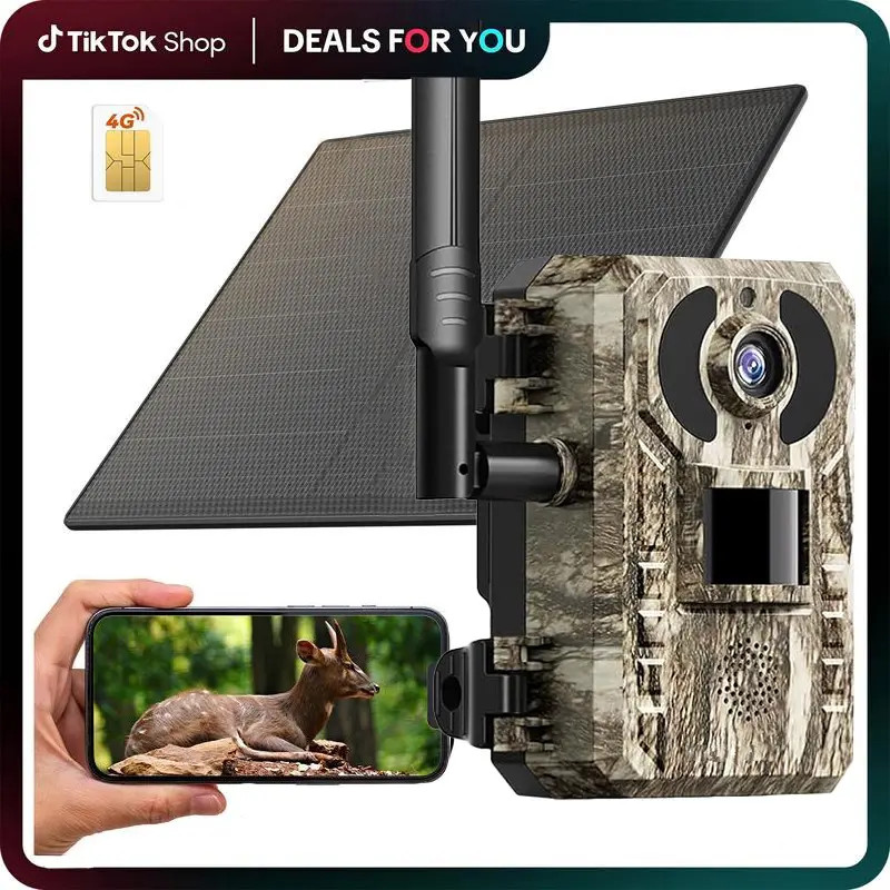 Solar Powered Wireless Trail Camera with 2.7K Video UNLIMITED Data Plan BILUT-I
