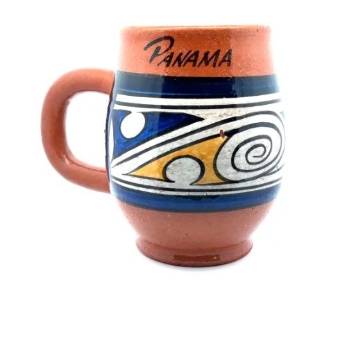 Panama Coffee Cup Pottery Hand-Painted
