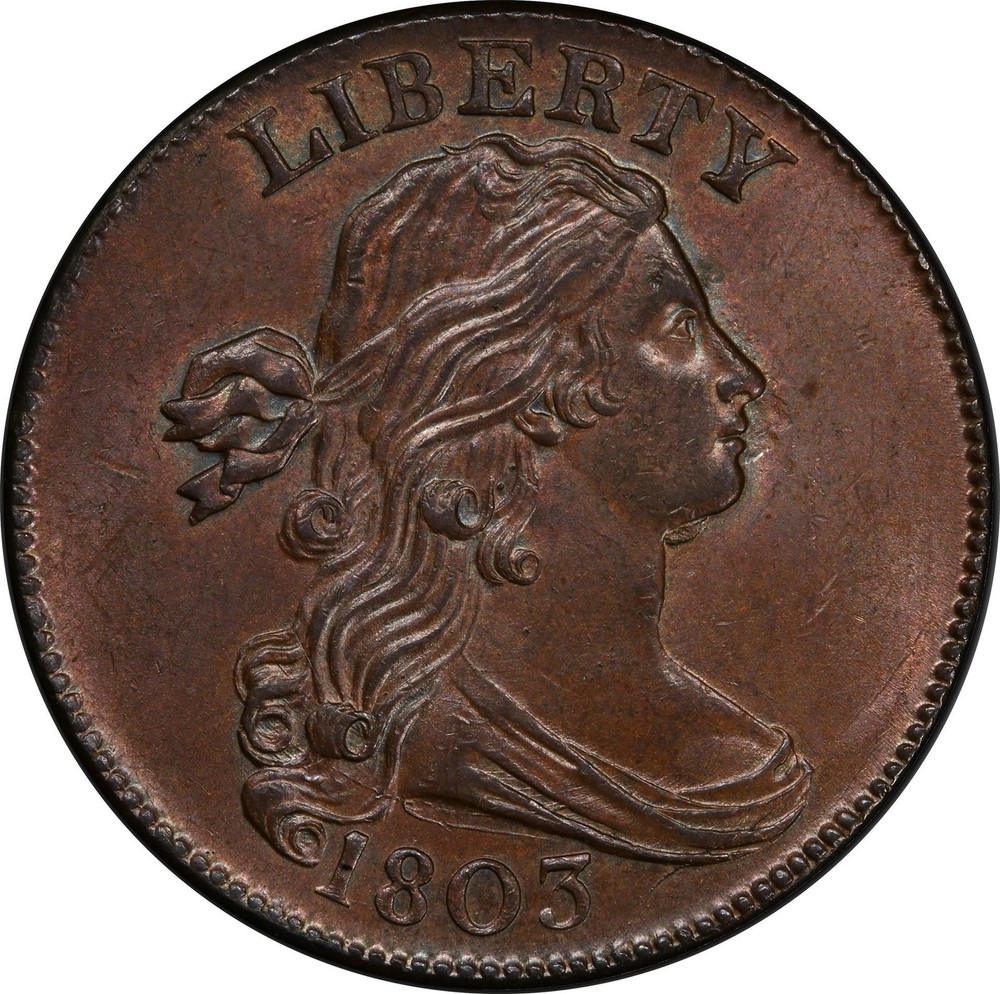 1803 DRAPED BUST 1C PCGS MS 64+ BN