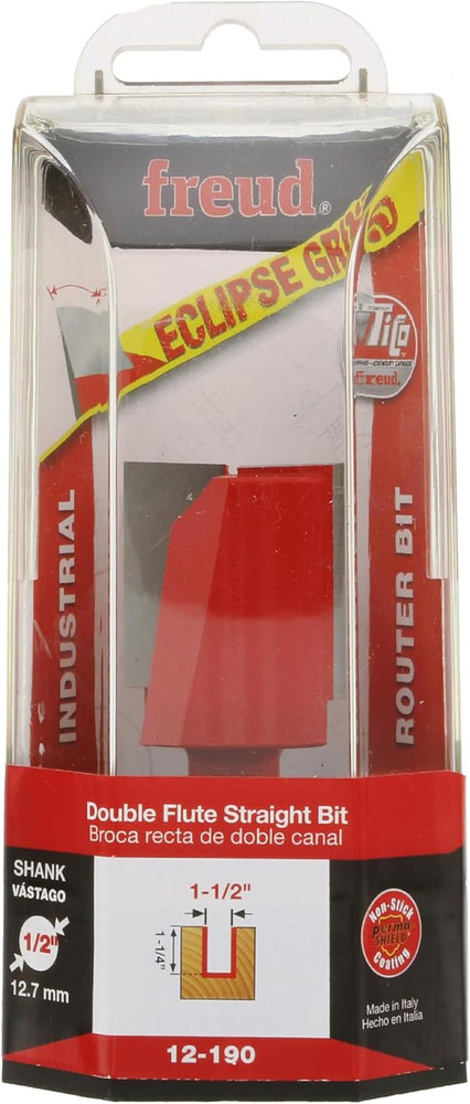 Double Flute Straight Bit (Eclipse Grind) with Tico Hi-Density Carbide - 2 Cutte