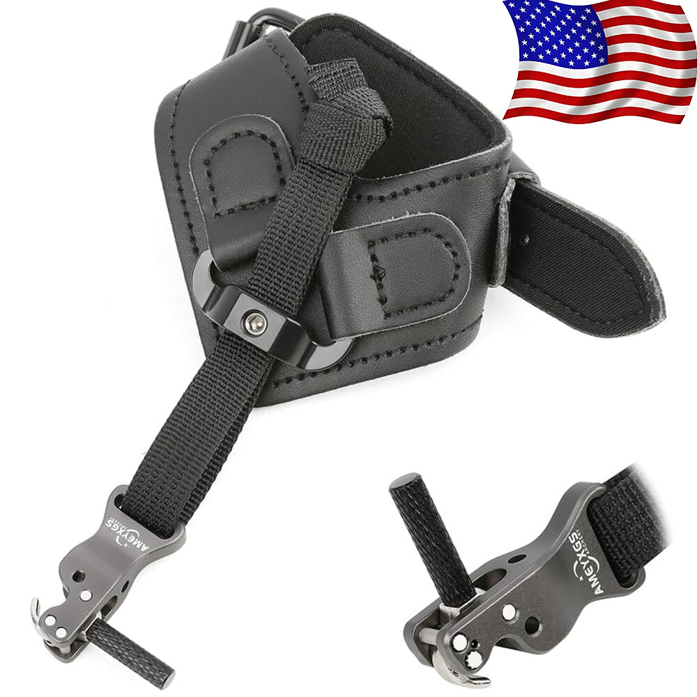 Archery Release Aids Wrist Strap Trigger Index Finger Hook Compound Bow Hunting
