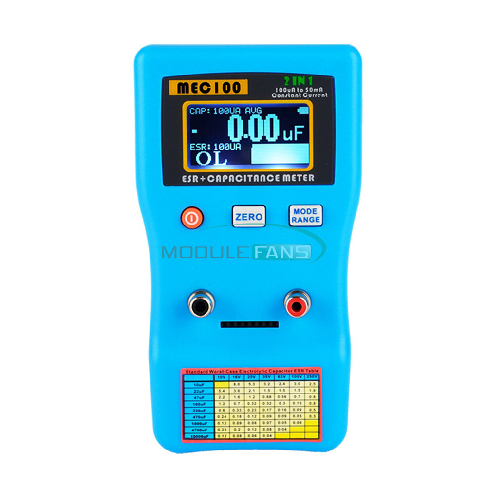 MEC-100 Capacitance Analyzer ESR Resistance Ohm Meter Tester Digital Display