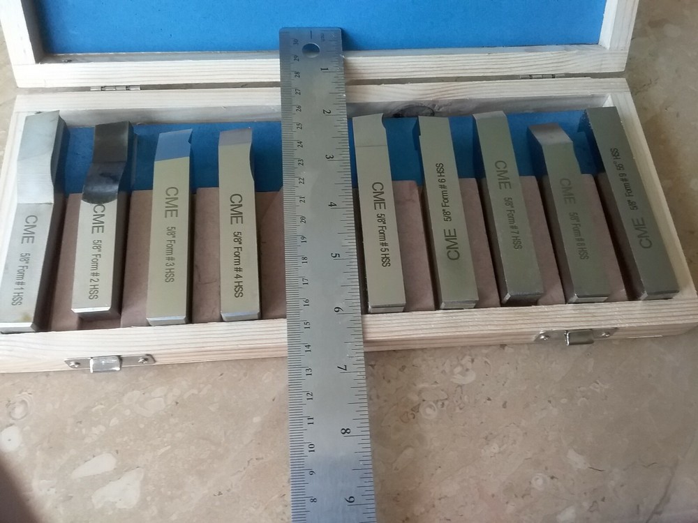 5/8" shank 9pcs/set Solid HSS tool bits offset cranked turning #Z-2662-2006-IN