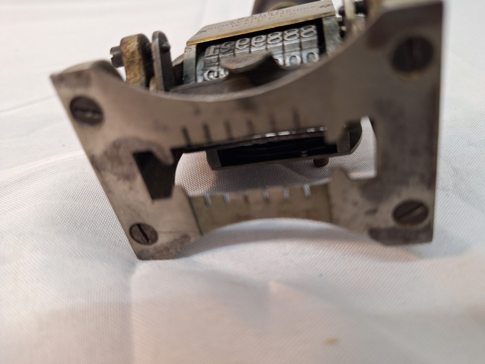 Vintage Bates Automatic Numbering Machine with Wheels Stamper