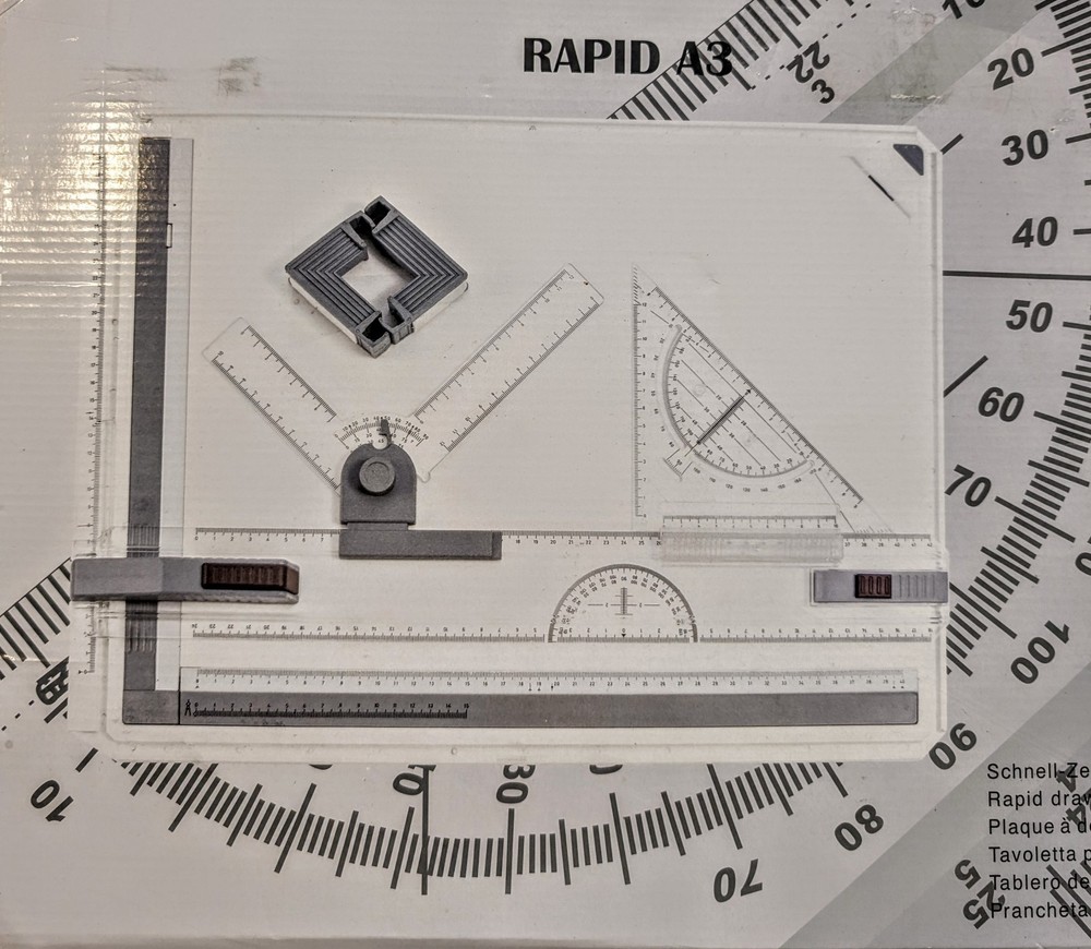 Portable Drawing Board Rapid A3 Multi-Function Metric Drafting Table NIB