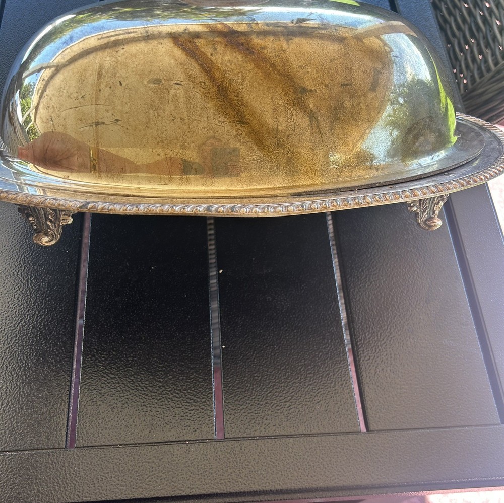 Vintage Dome Platter With Feet