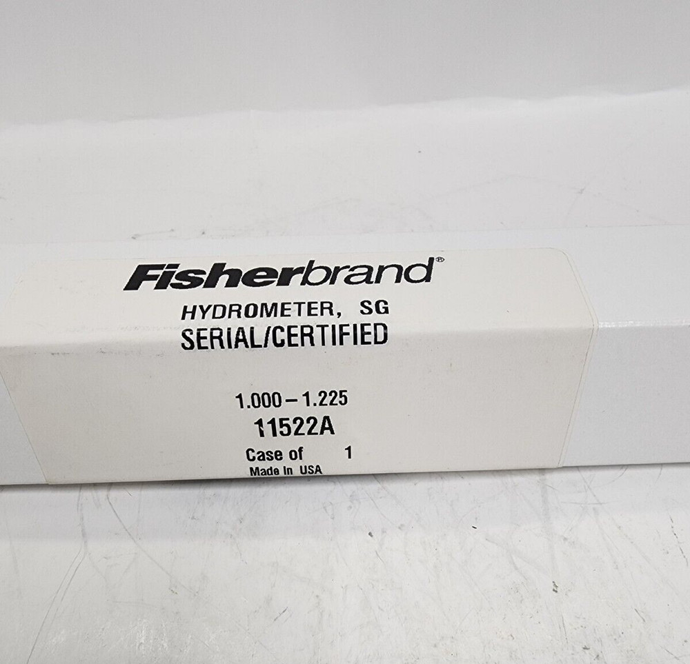FISHERBRAND HYDROMETER 11522A SPECIFIC GRAVITY