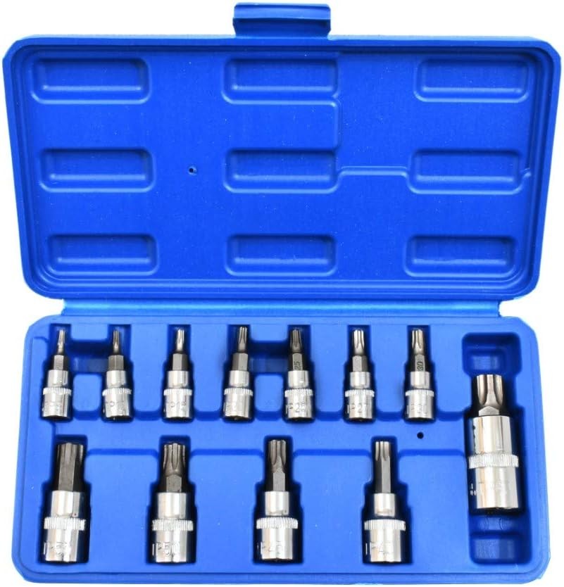 12PC 6pt Star Lobe Torx Plus Bit Socket Set One Size