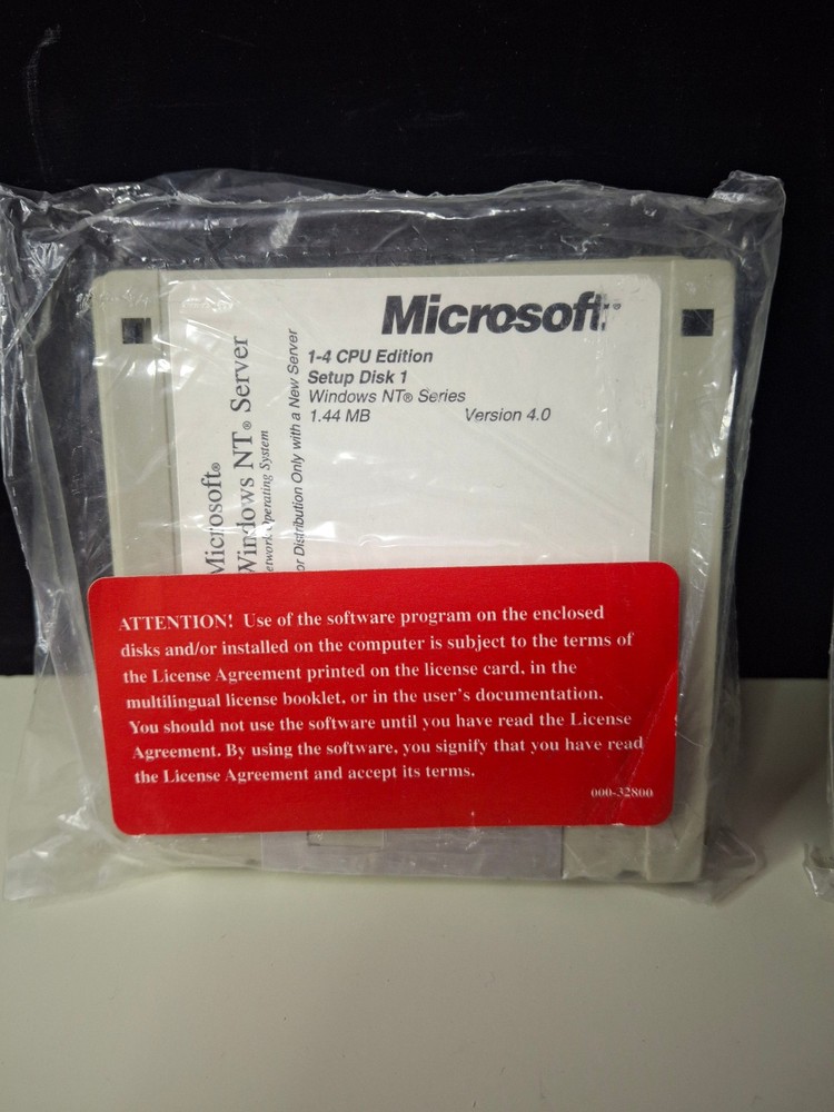 Windows NT 4.0 SERVER and WORKSTATION Setup CD Compact Disks & Floppy Diskettes