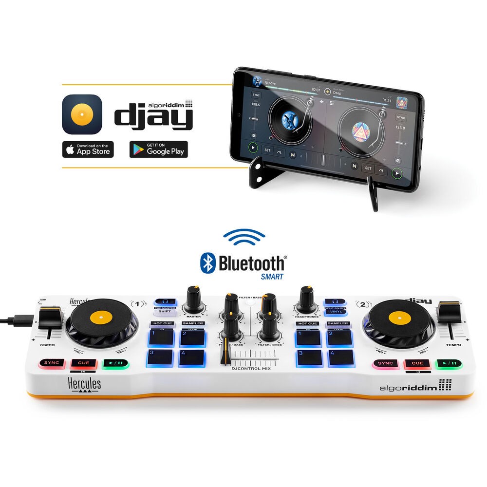 Hercules DJControl Mix DJ Software Controller with Algoriddim Djay App