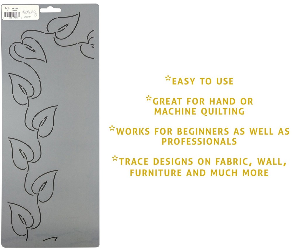 Quilting Stencils Ivy Leaf Border Hand Quilt Pattern Leafy Vine Design Template