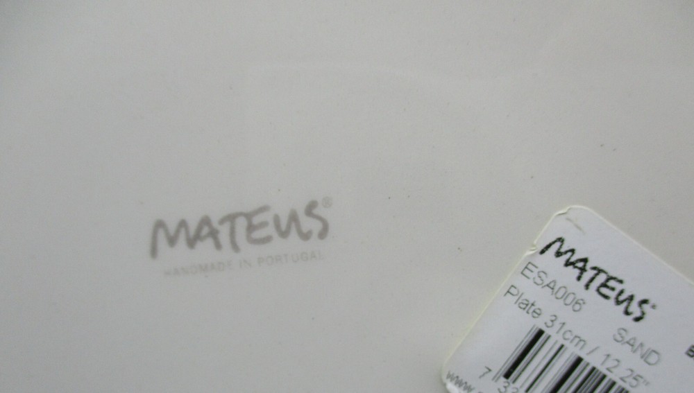 MATEUS BASIC SAND CHARGER / LARGE DINNER PLATE - 12 1/2" 1208F