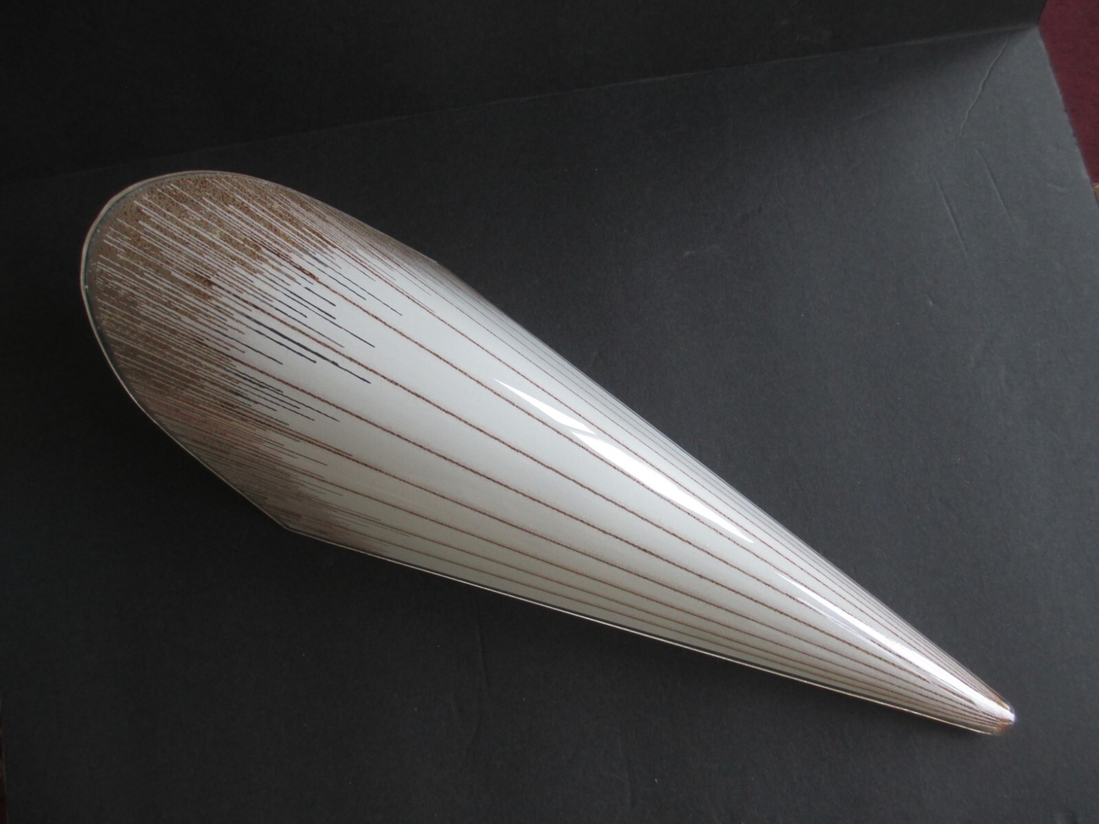 Vintage Lightolier MCM 1950s Gold Champagne Sconce Slip Shade Light Lamp C87