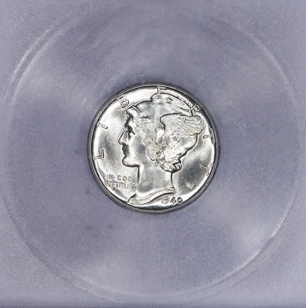 1940 Mercury Dime 10C ICG MS66