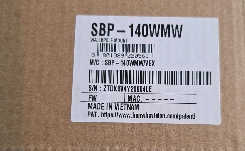 Hanwha Techwin SBP-140WMW Wall Mount Security Accessory